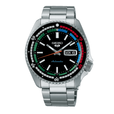 Seiko 5 Sports SKX Series Regatta Timer Retro Blue Dial Silver Steel Strap Watch For Men - SRPK13K1